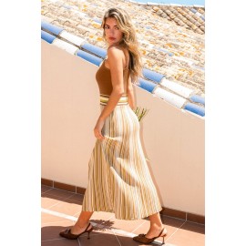Modern Expression Striped Maxi Dress