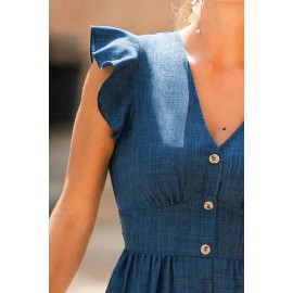 Moonflower Blue Midi Dress