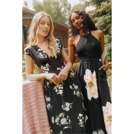 Moonlit Moment Floral Maxi Dress