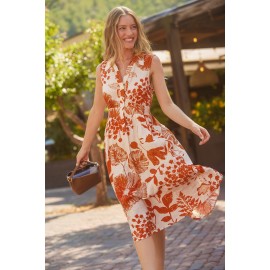 Mountain View Floral Midi Dress