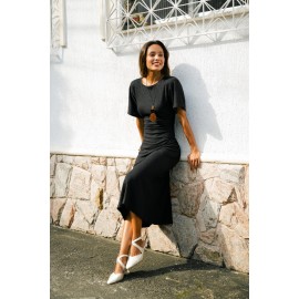 No Loose Ends Black Maxi Dress