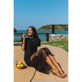 Off Duty Black Maxi Dress