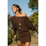 Off the Cuff Brown Mini Dress