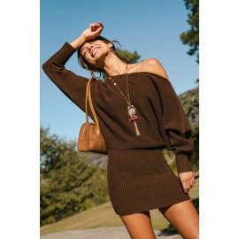 Off the Cuff Brown Mini Dress