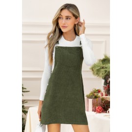 Olive Corduroy Square Neck Skirtalls
