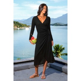 On Top of the World Black Midi Dress