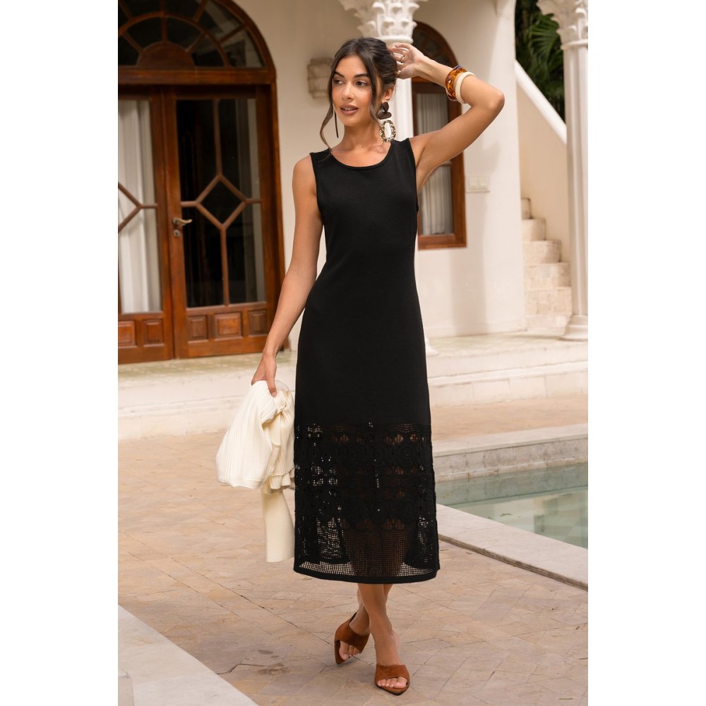 Picture This Black Midi Dress