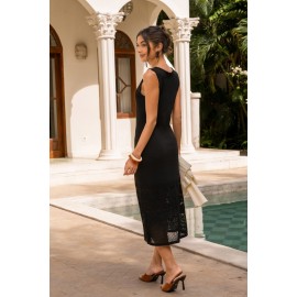 Picture This Black Midi Dress