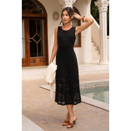 Picture This Black Midi Dress