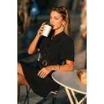Quiet Moments Black Mini Dress