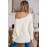 Ivory Off-Shoulder Puff Sleeve Sweater