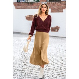Falling for Fall Brown Reversible Sweater