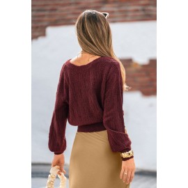 Falling for Fall Brown Reversible Sweater