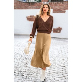 Falling for Fall Brown Reversible Sweater