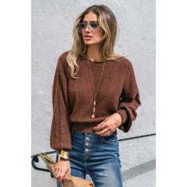 Falling for Fall Brown Reversible Sweater
