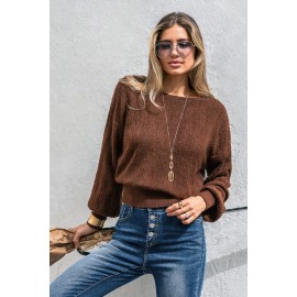 Falling for Fall Brown Reversible Sweater