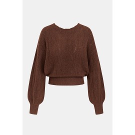 Falling for Fall Brown Reversible Sweater