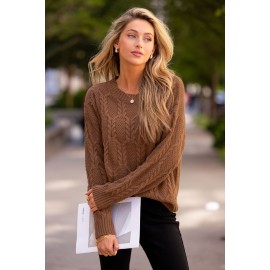 Toasting Marshmallows Brown Sweater