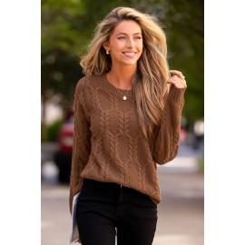 Toasting Marshmallows Brown Sweater