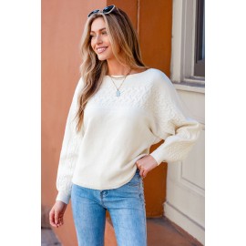 Almond Haze Beige Sweater