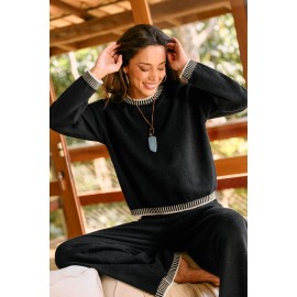 Weekend Mode Black Sweater