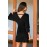 Wrapped Up Black Mini Sweater Dress