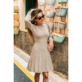 Good Things Neutral Mini Sweater Dress