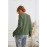 Green Honeycomb Puff Sleeve Sweater