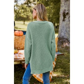 Here for a While Green Sweater