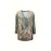 Plus Size Elegant Coat, Women's Plus Floral Print Button Up Bell Sleeve V Neck Medium Stretch Coat
